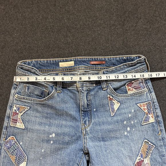Anthropologie Pilcro &‎ The Letterpress Patchwork Jeans Denim Size 27 Z2 - Picture 3 of 6
